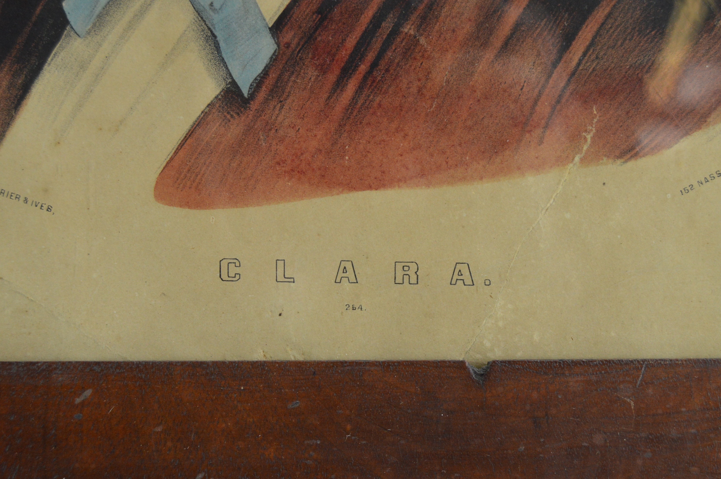 Trio of Framed Vintage Currier & Ives Hand Colored Lithographs