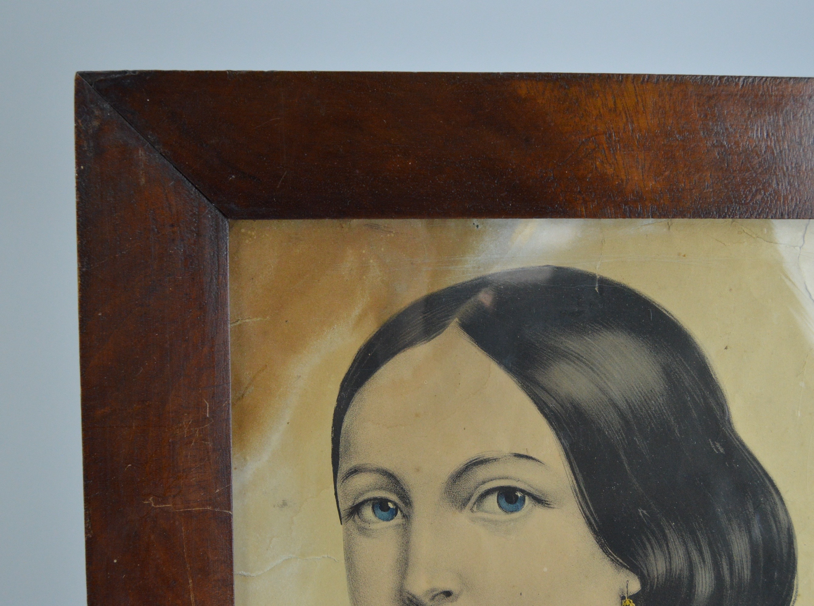 Trio of Framed Vintage Currier & Ives Hand Colored Lithographs