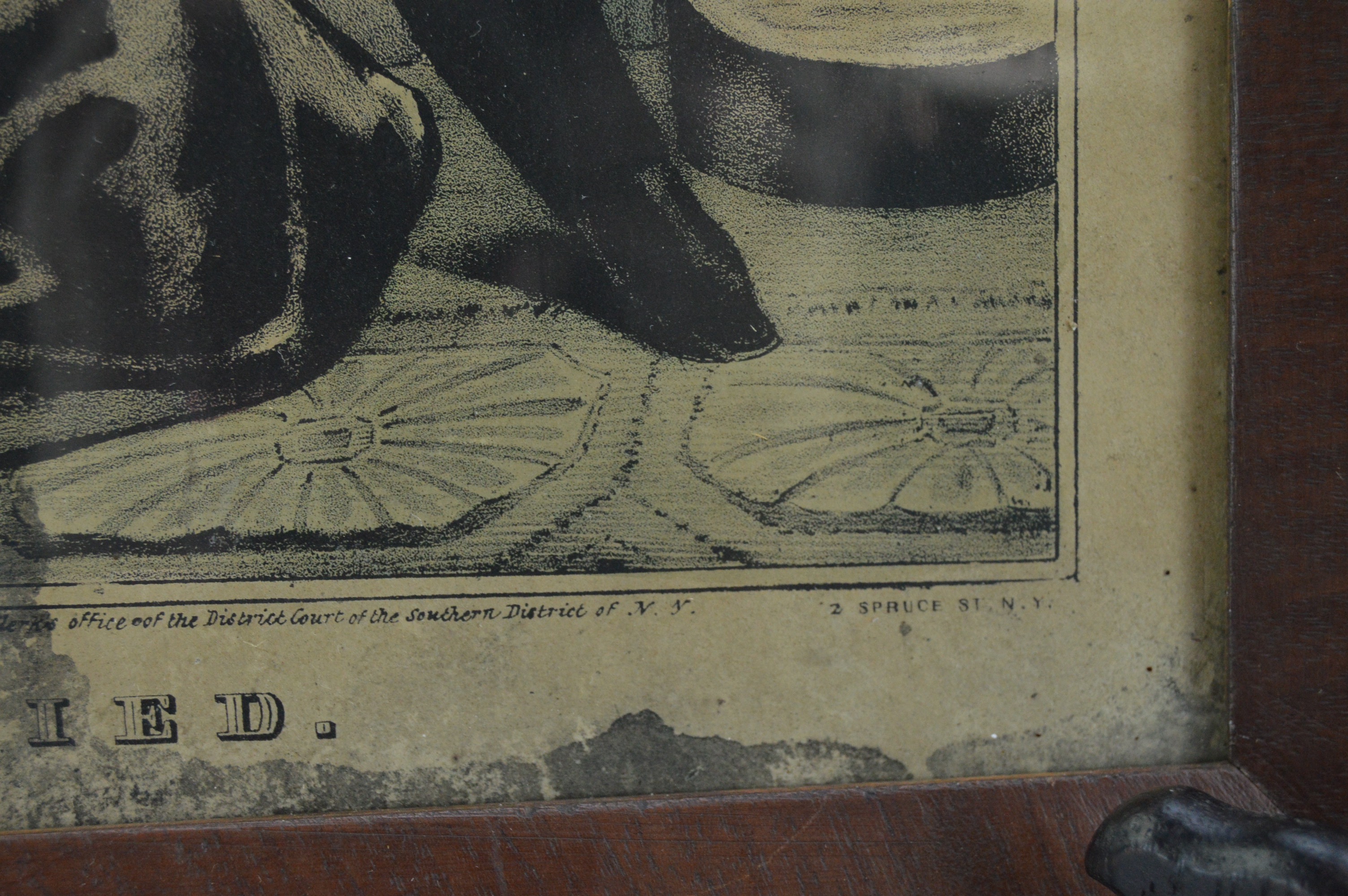 Trio of Framed Vintage Currier & Ives Hand Colored Lithographs