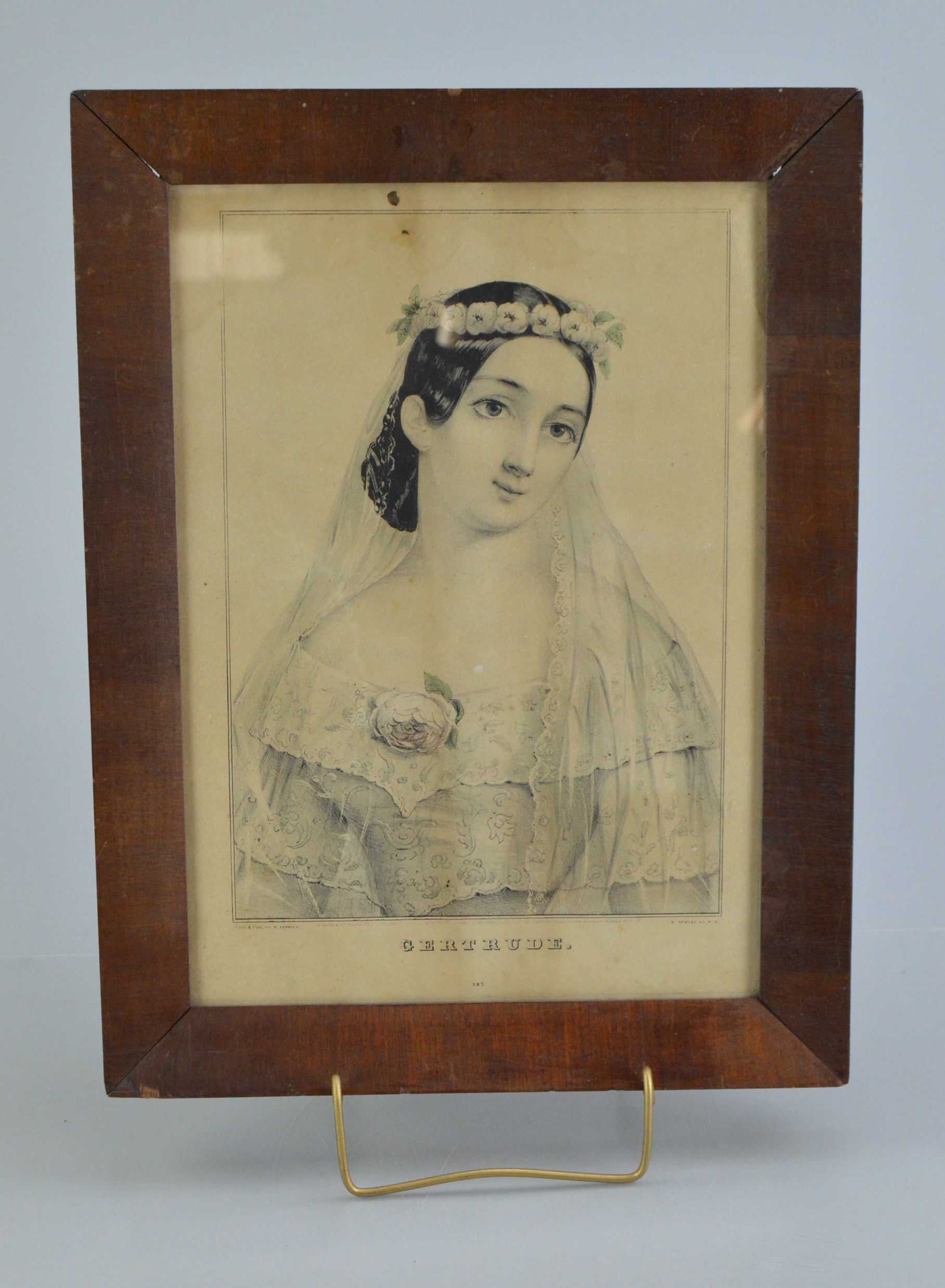 Trio of Framed Vintage Currier & Ives Hand Colored Lithographs