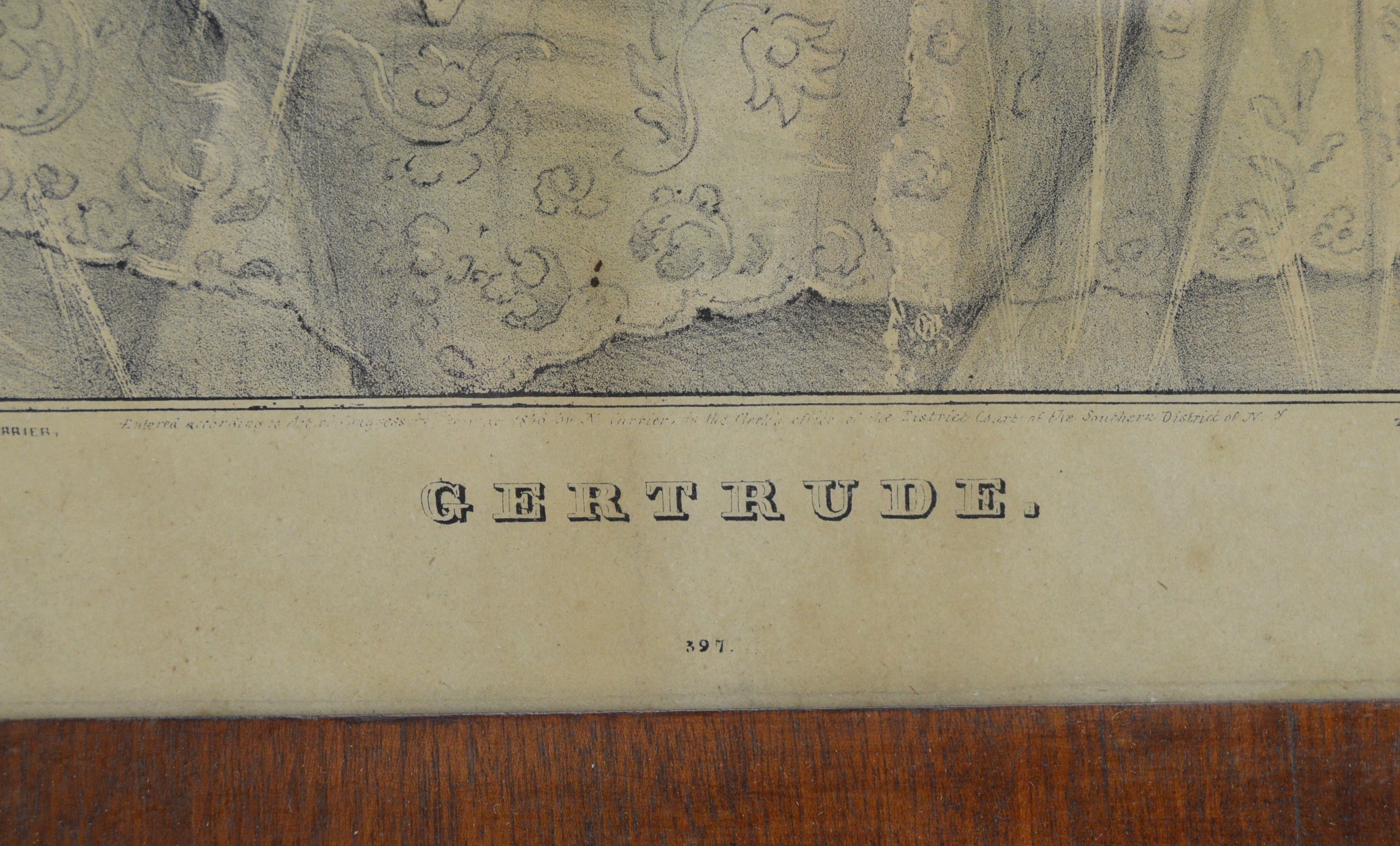 Trio of Framed Vintage Currier & Ives Hand Colored Lithographs