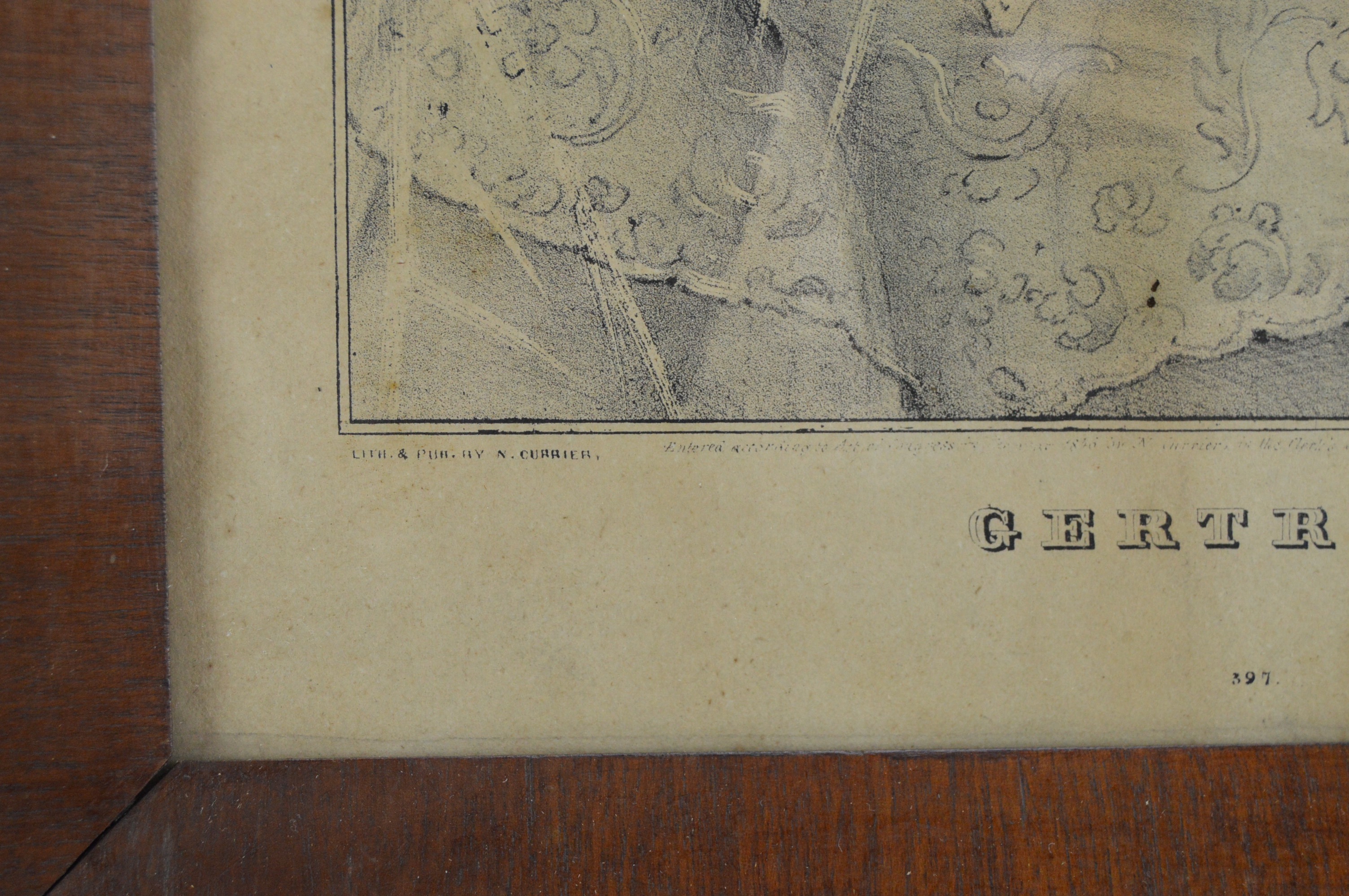 Trio of Framed Vintage Currier & Ives Hand Colored Lithographs