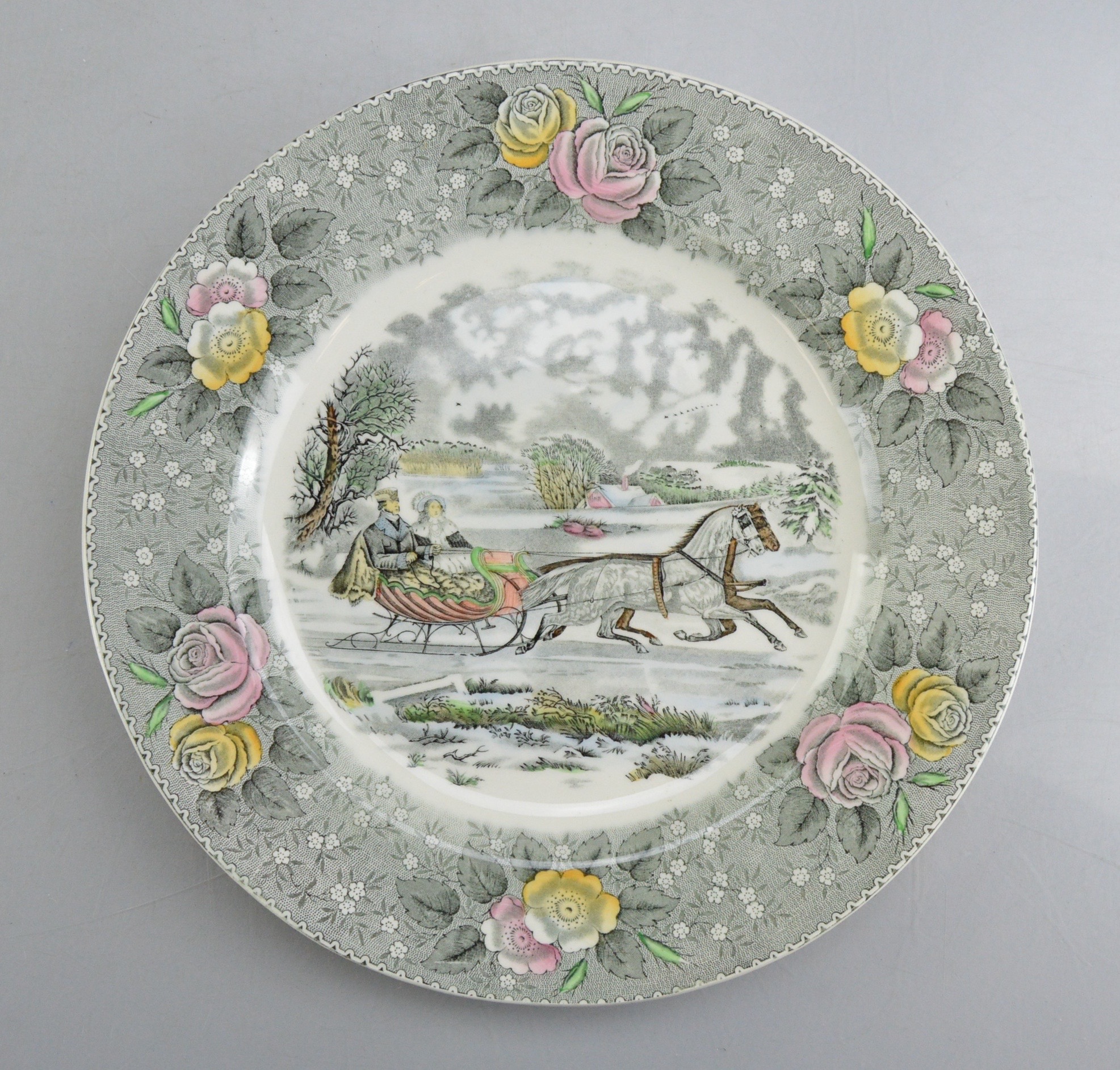 Collection of Adams China with Currier and Ives Scenes