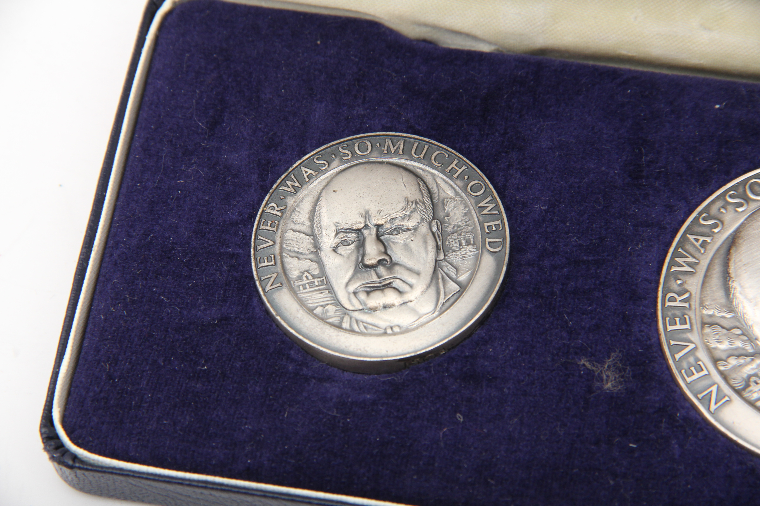 Duet of Sterling Silver Winston Churchill Commemorative Medals