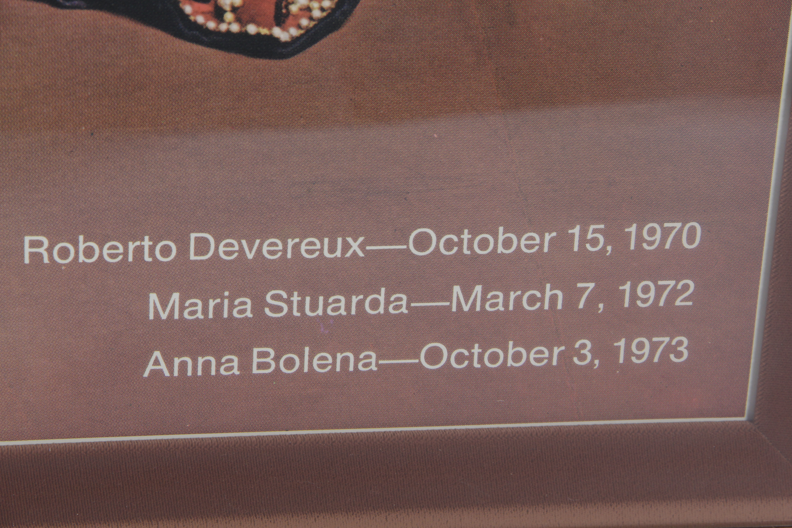 Signed Bevery Sills New York City Opera Queen Elizabeth Poster