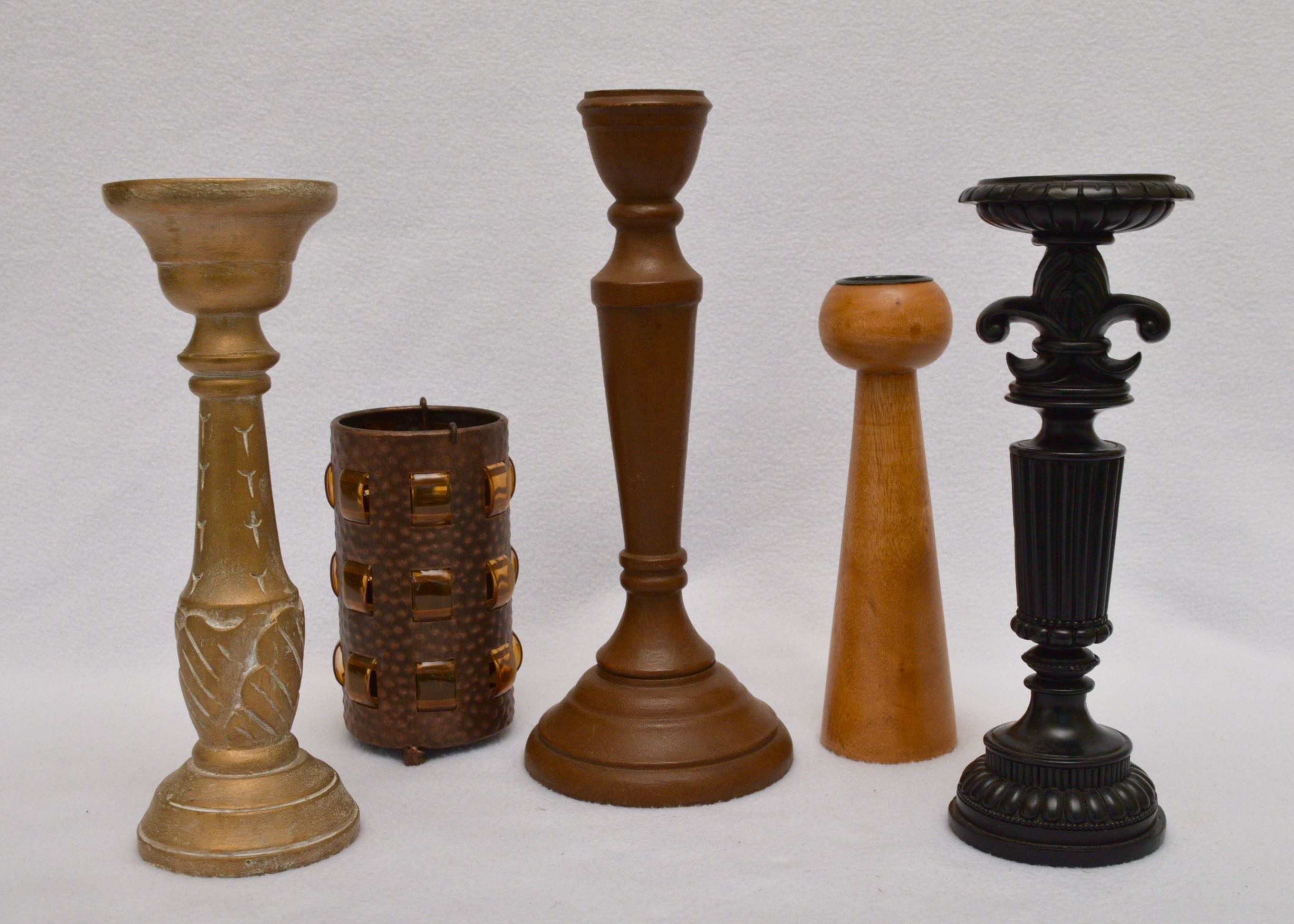 Eclectic Collection of Candle Holders