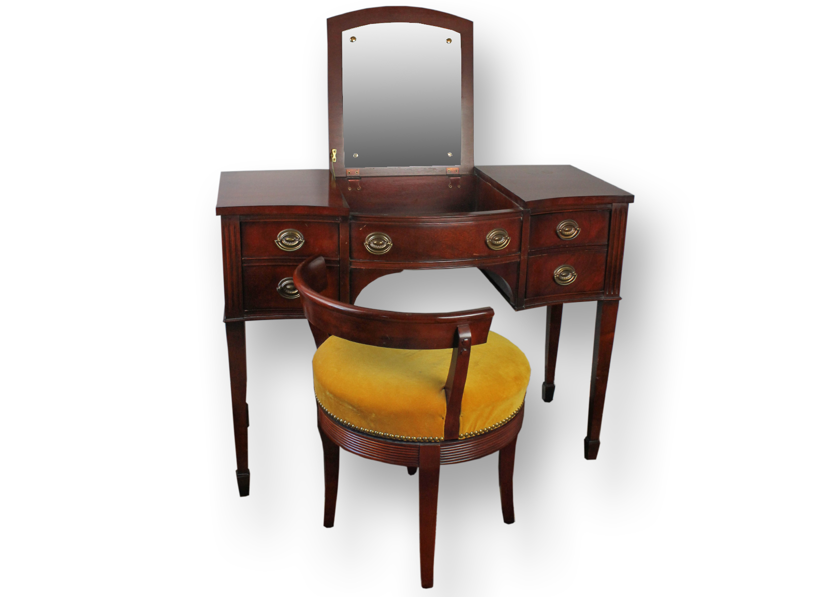 Pogue's Cincinnati Cherry Vanity Table and Stool
