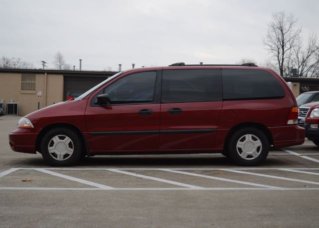 2003 Matador Red Ford Windstar LX MiniVan with Wheelchair Lift