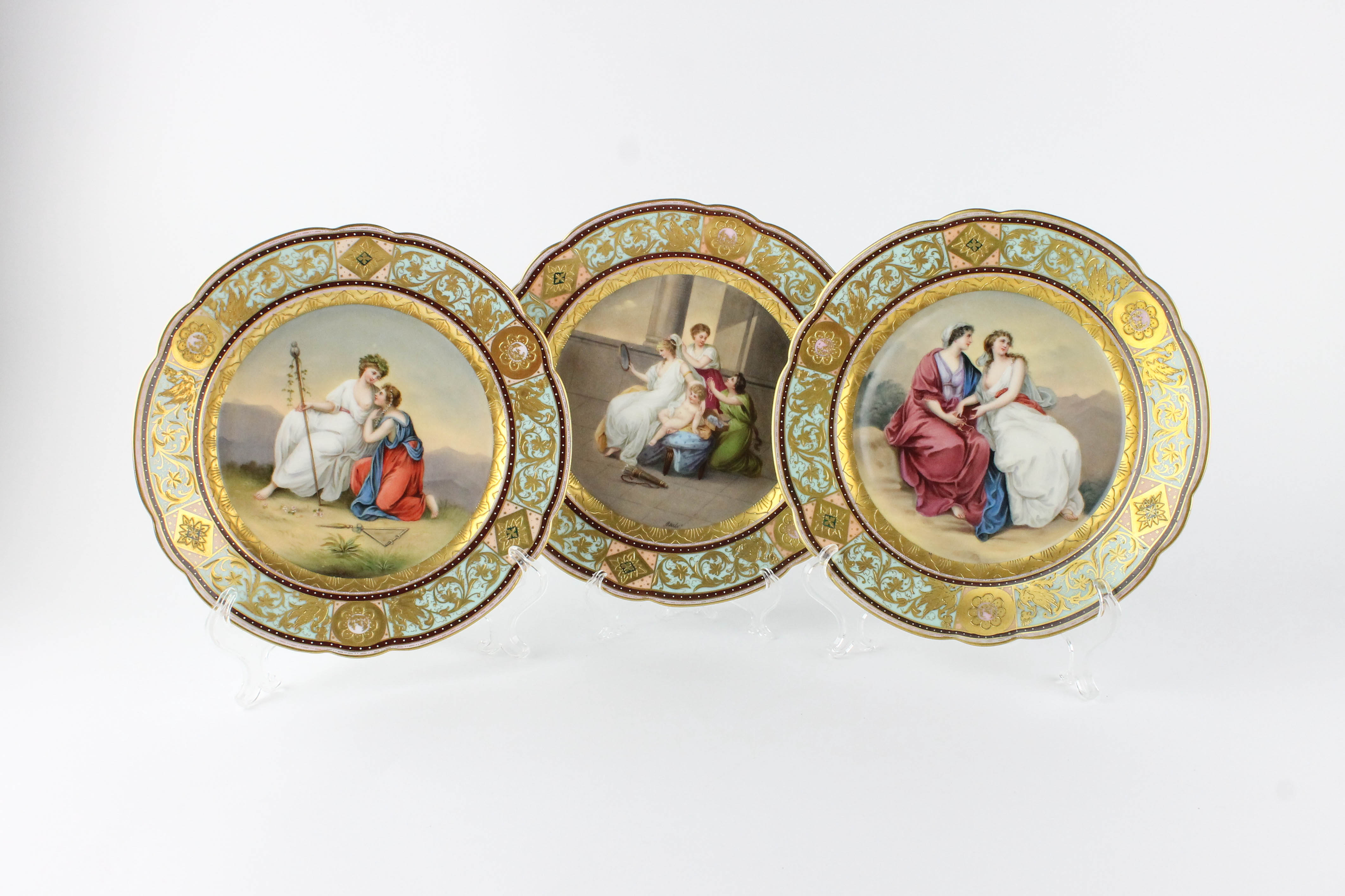 Trio of Rudolstedt Greek Mythology Plates