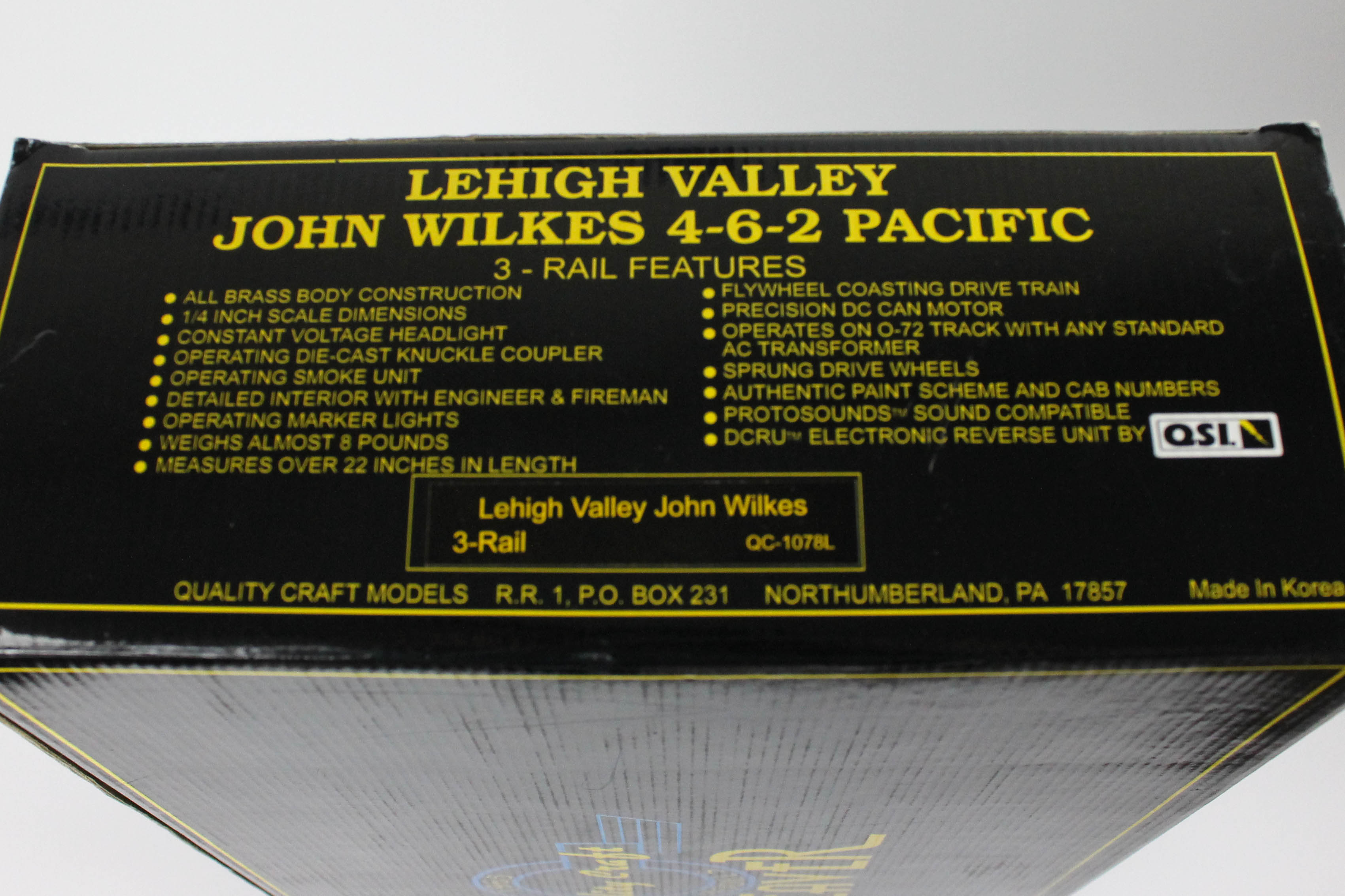 Weaver Gold Edition Lehigh Valley John Wilkes Engine and Tender