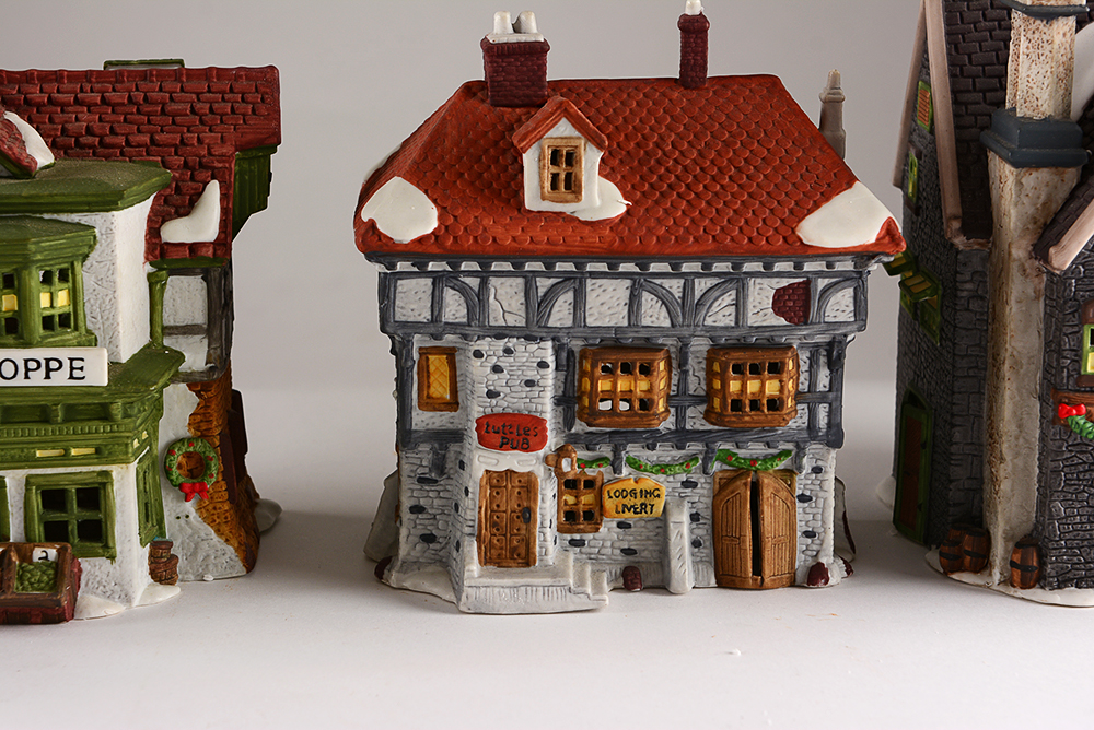 Church and Shops from the Dept 56 Dickens’ Village Series