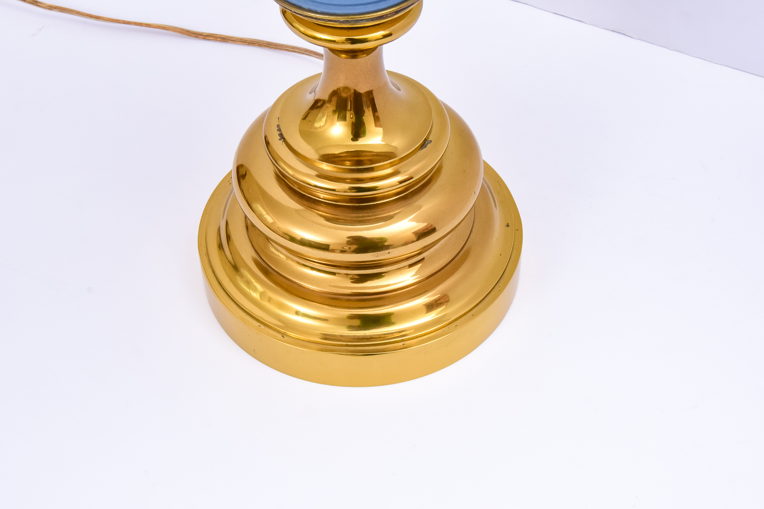 Brass Tone and Ceramic Lamp