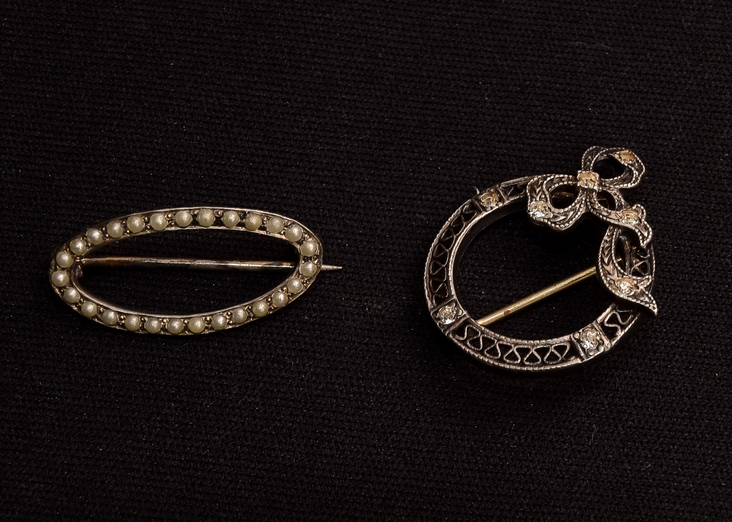 Vintage Silver Pin Duo