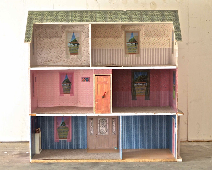 Vintage Wooden Dollhouse