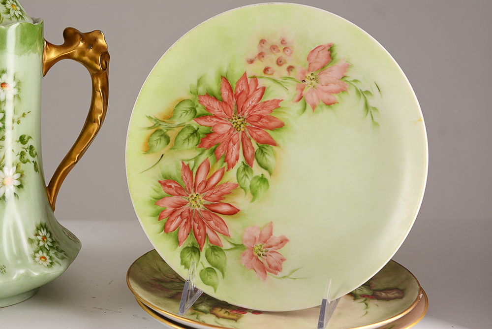 Green Floral Porcelain