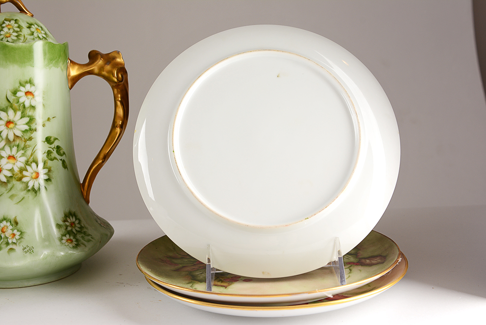 Green Floral Porcelain