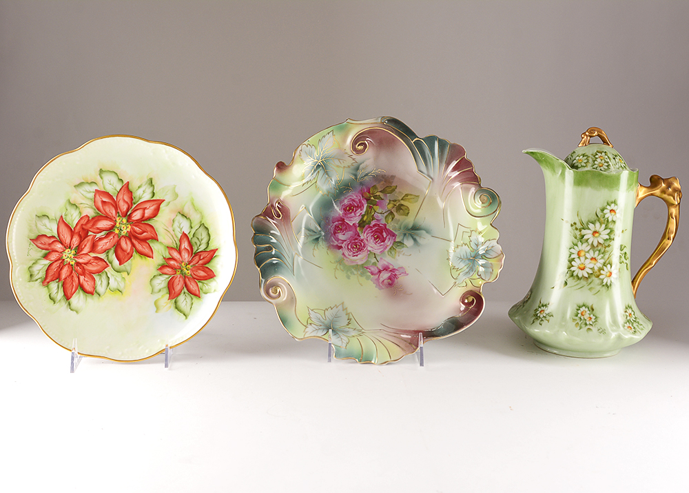 Green Floral Porcelain