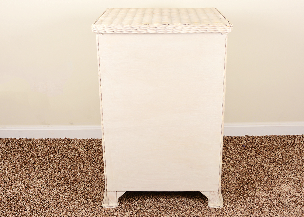 Rattan Rolling Chair and Filing Cabinet