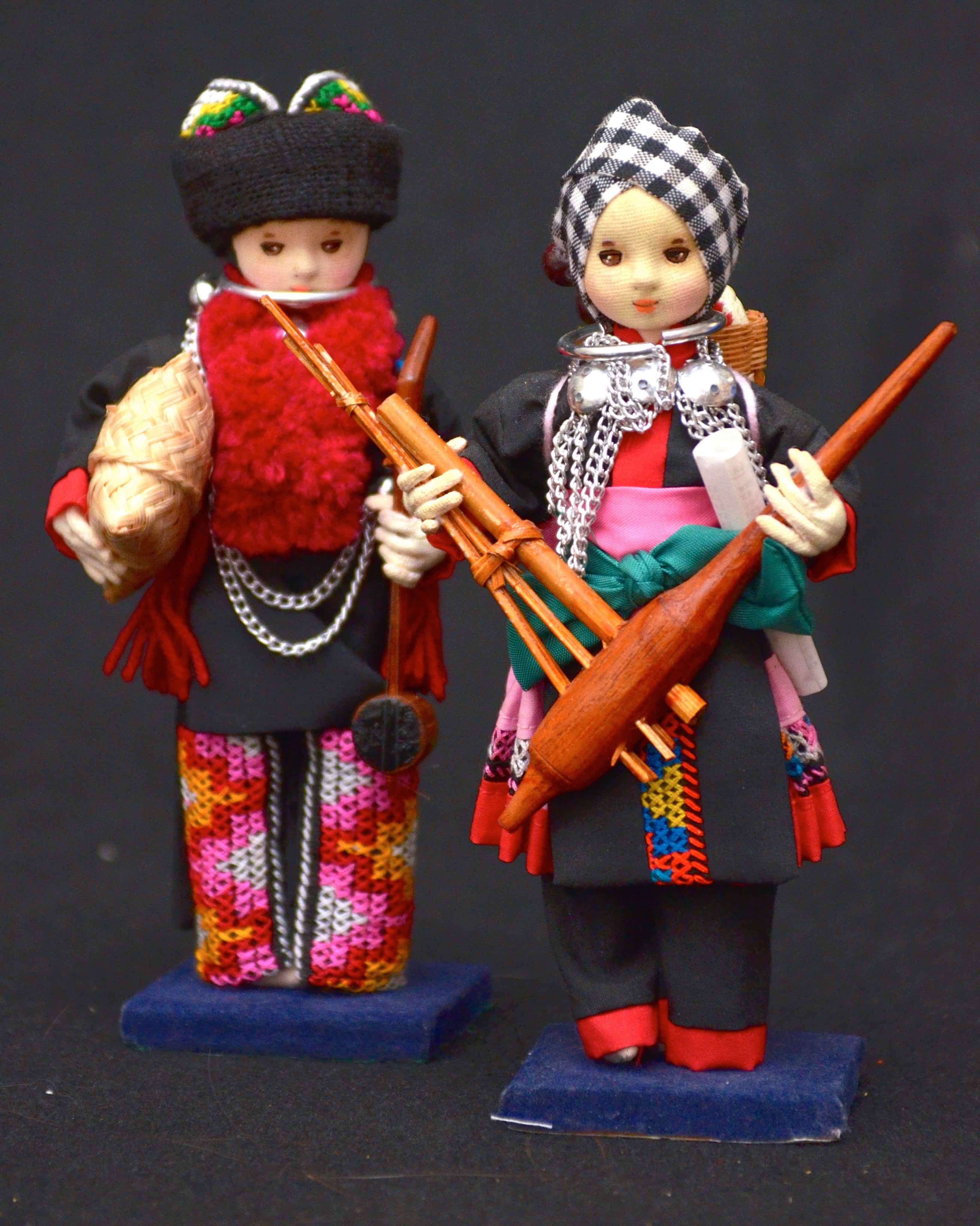 Assortment of "Hill Tribe" Dolls From Thailand