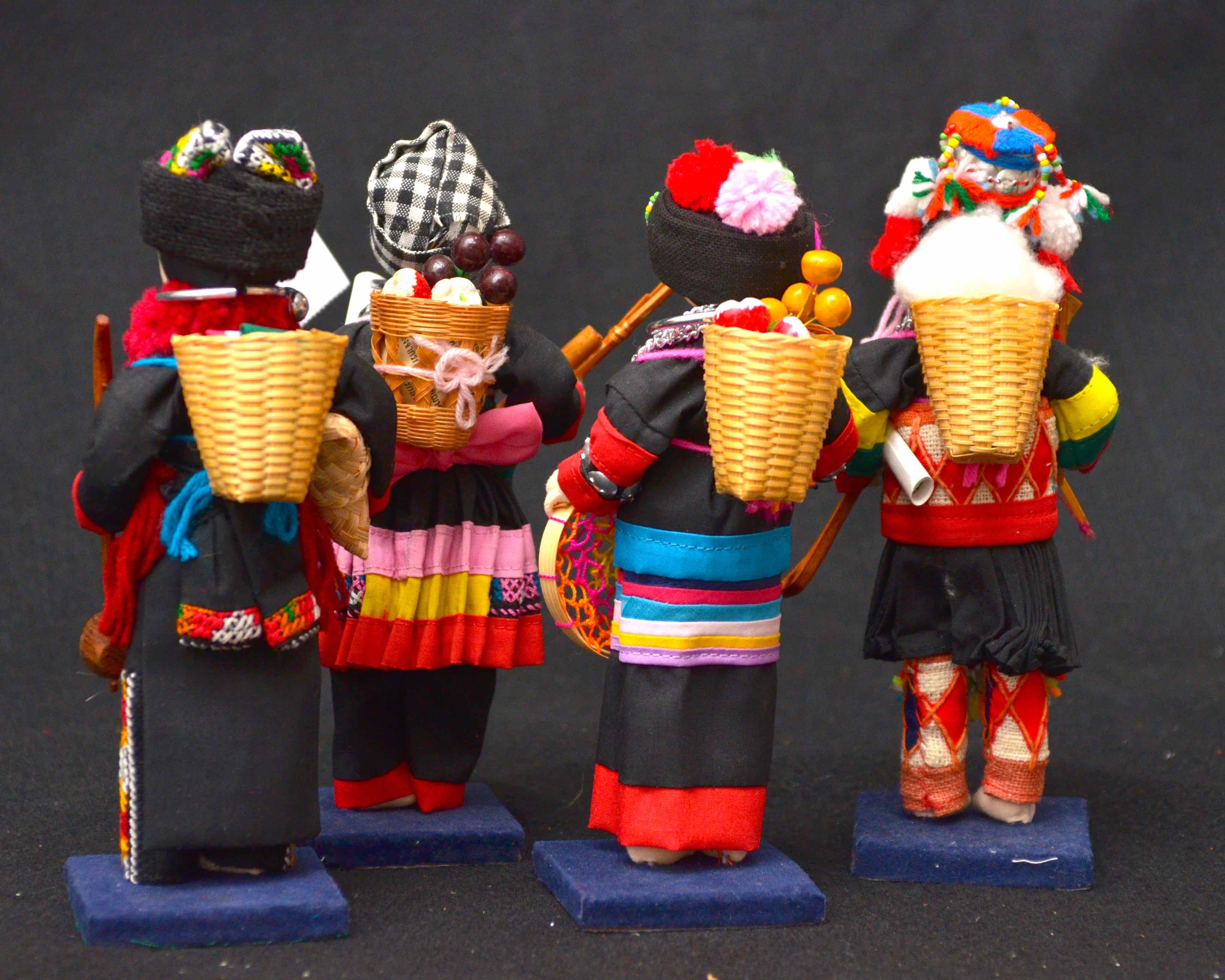 Assortment of "Hill Tribe" Dolls From Thailand