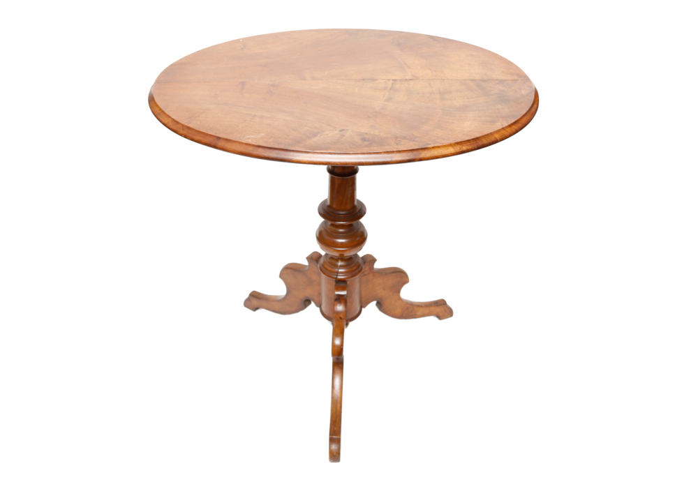 Walnut and Maple Oval Top Table