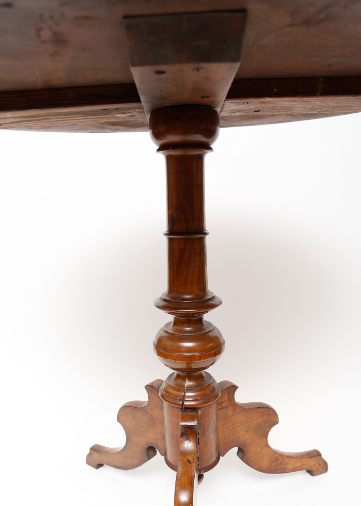 Walnut and Maple Oval Top Table