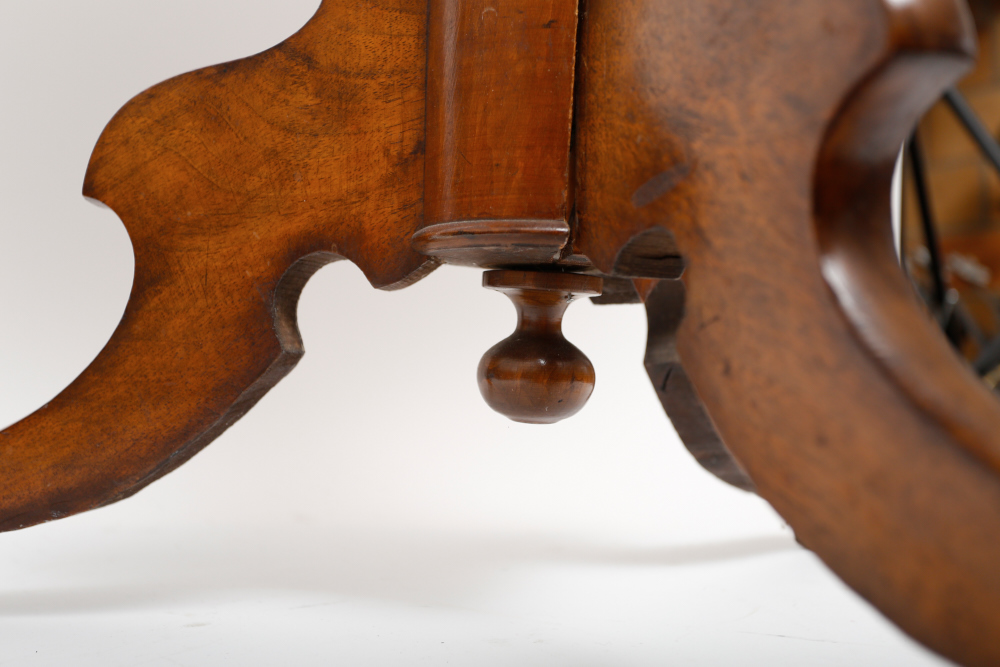 Walnut and Maple Oval Top Table