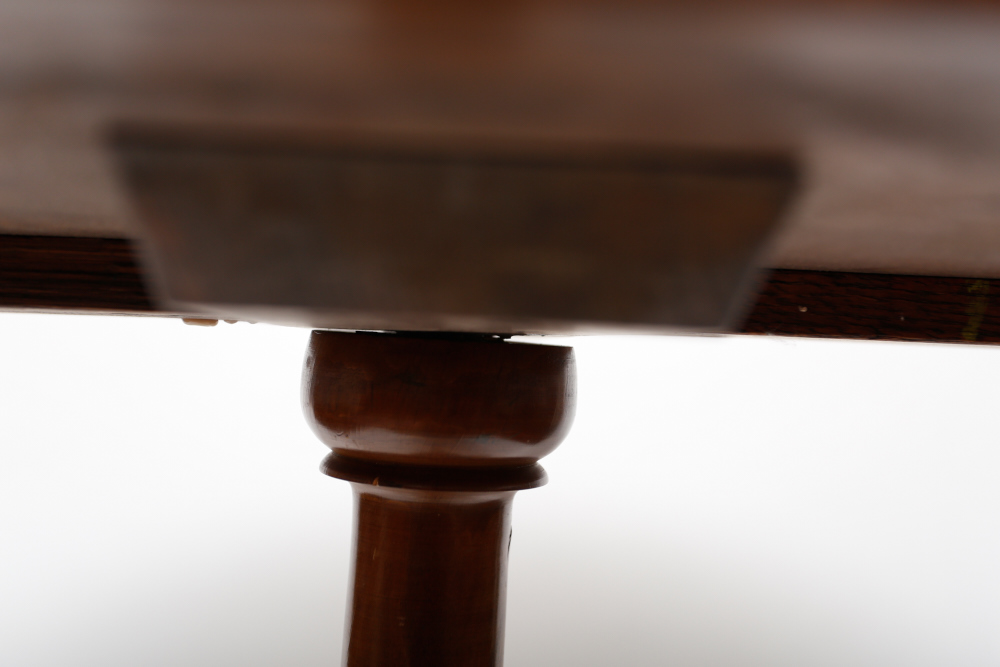 Walnut and Maple Oval Top Table