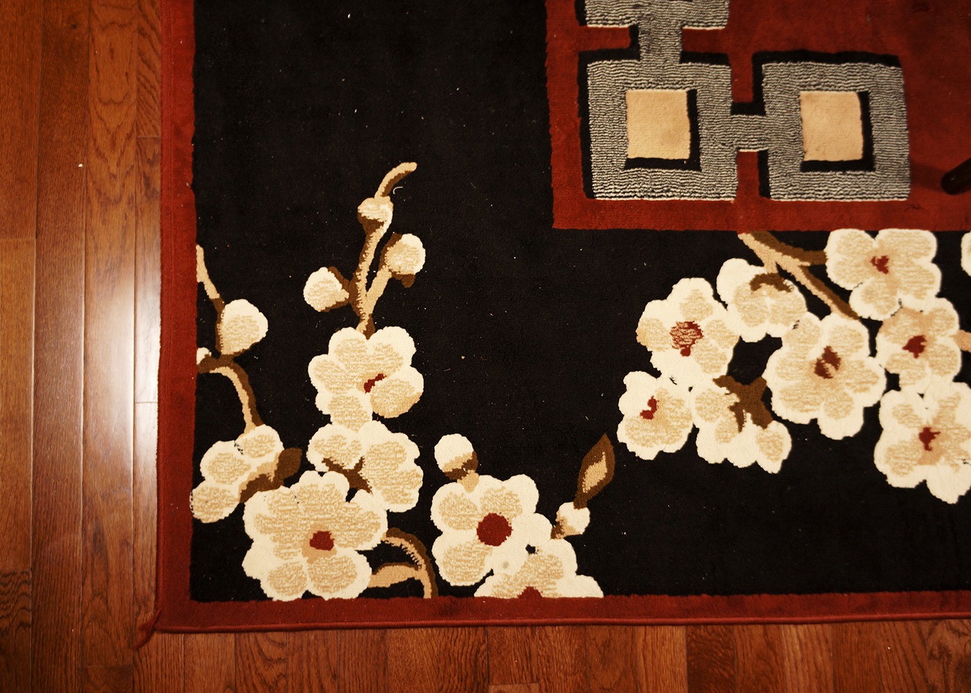 China Garden Motif Area Rug