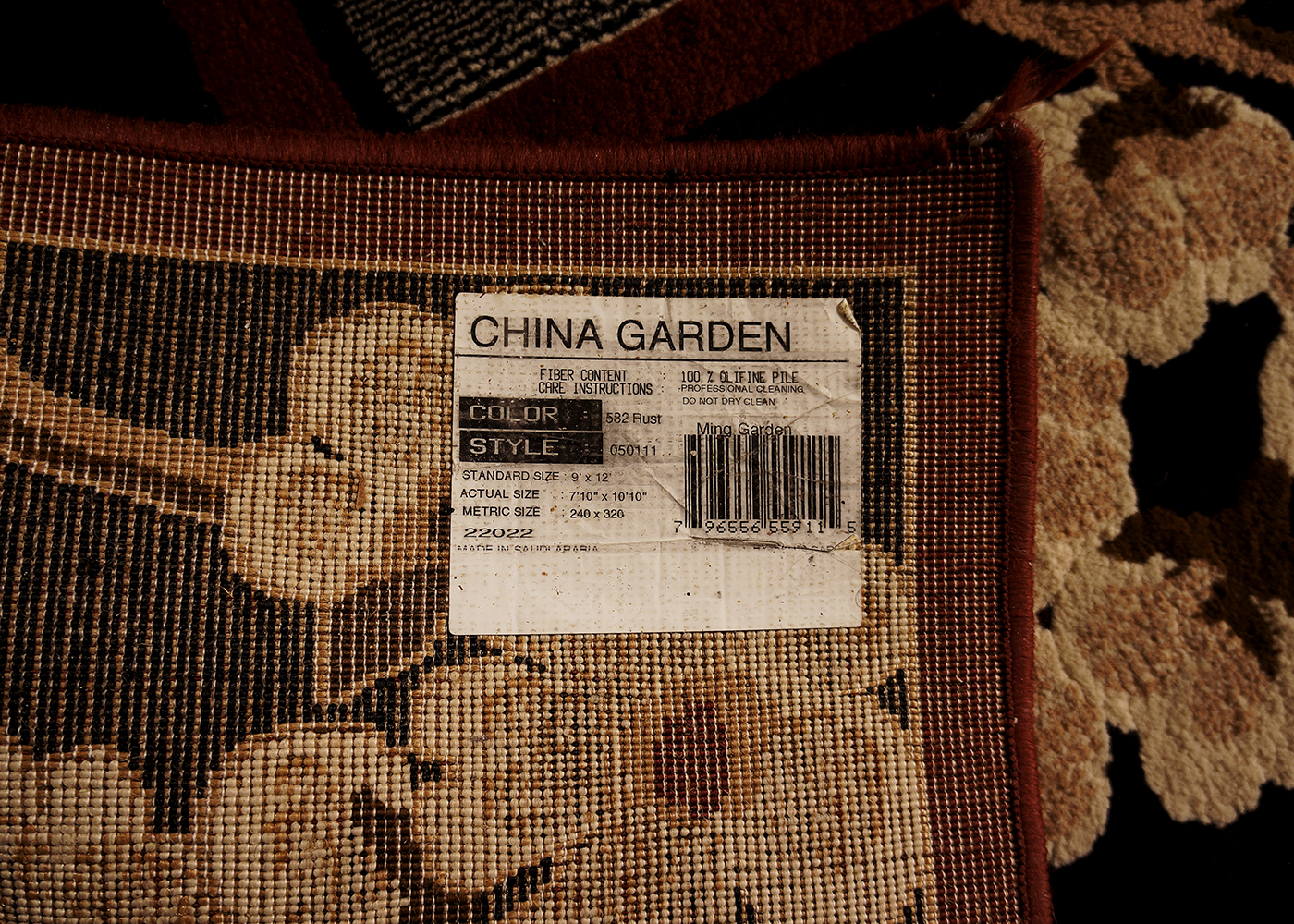 China Garden Motif Area Rug