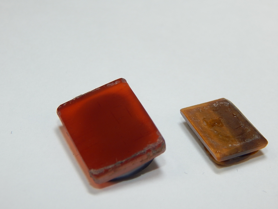 Men's Vintage Tiger Eye Carved Cameo and Resin Cameo