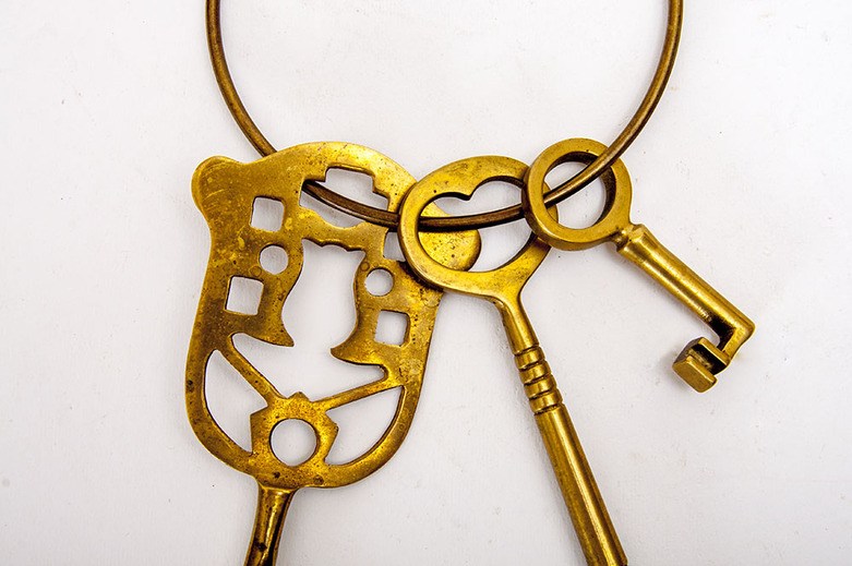 Oversized Brass Keys