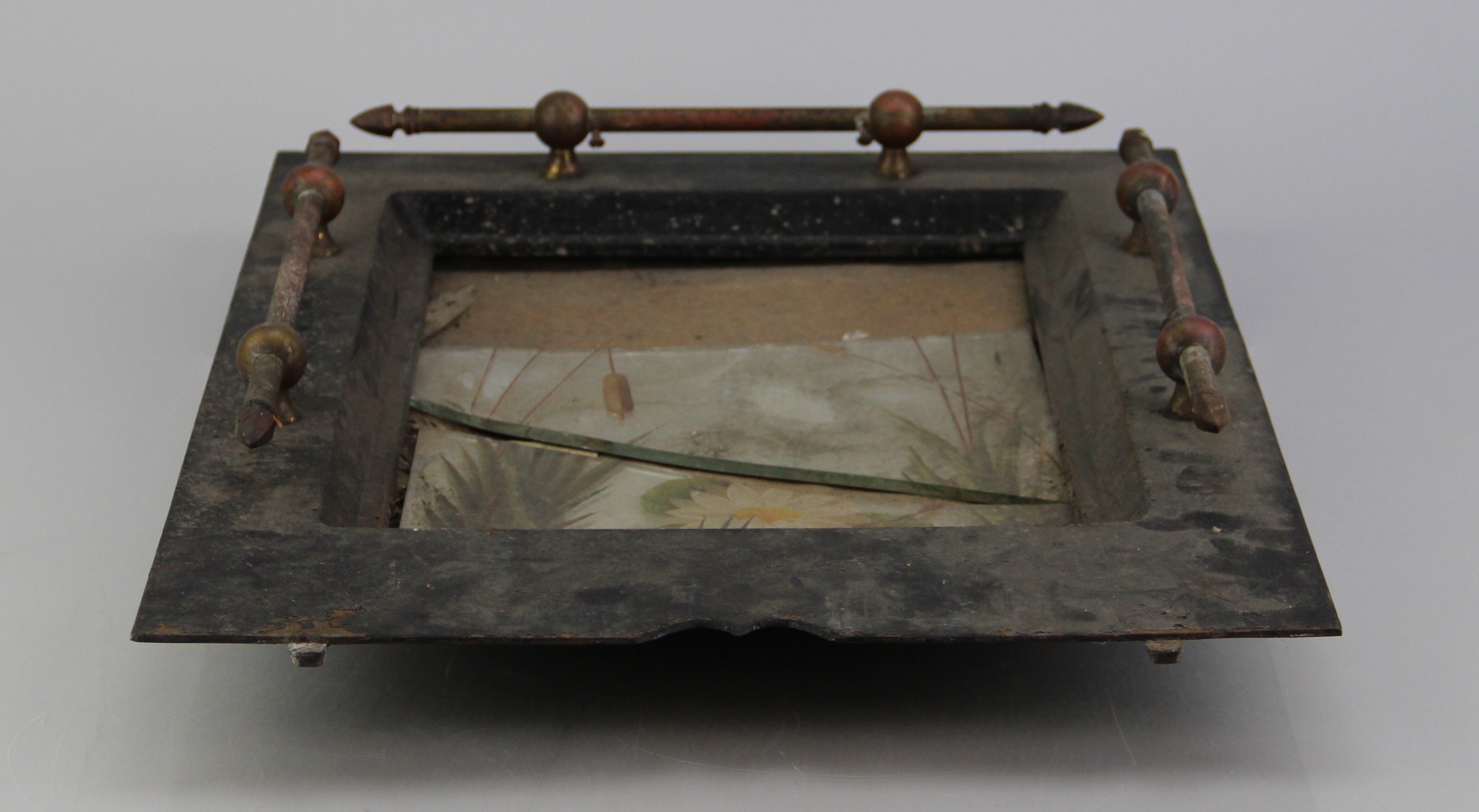 Antique Metal Fireplace Cover