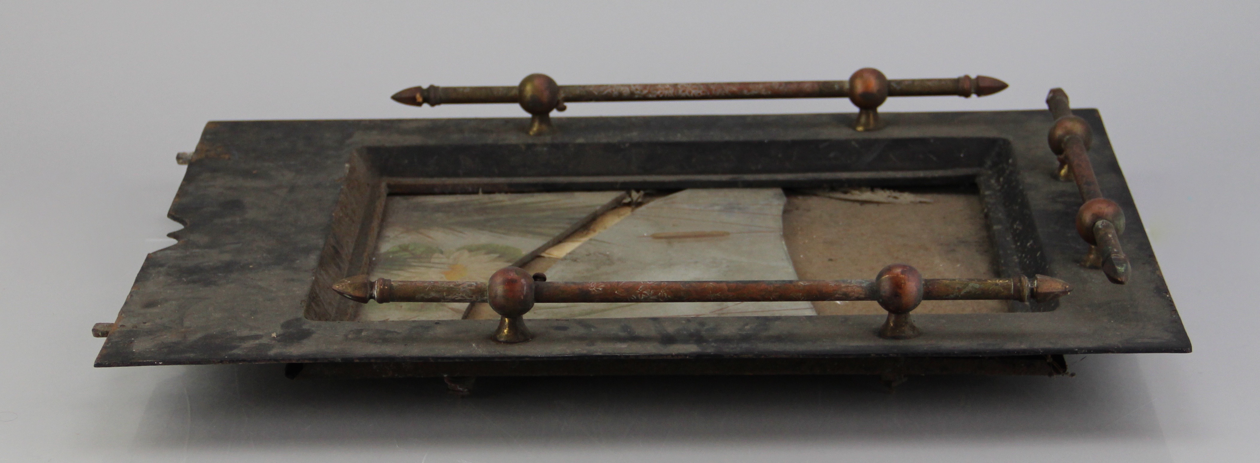 Antique Metal Fireplace Cover