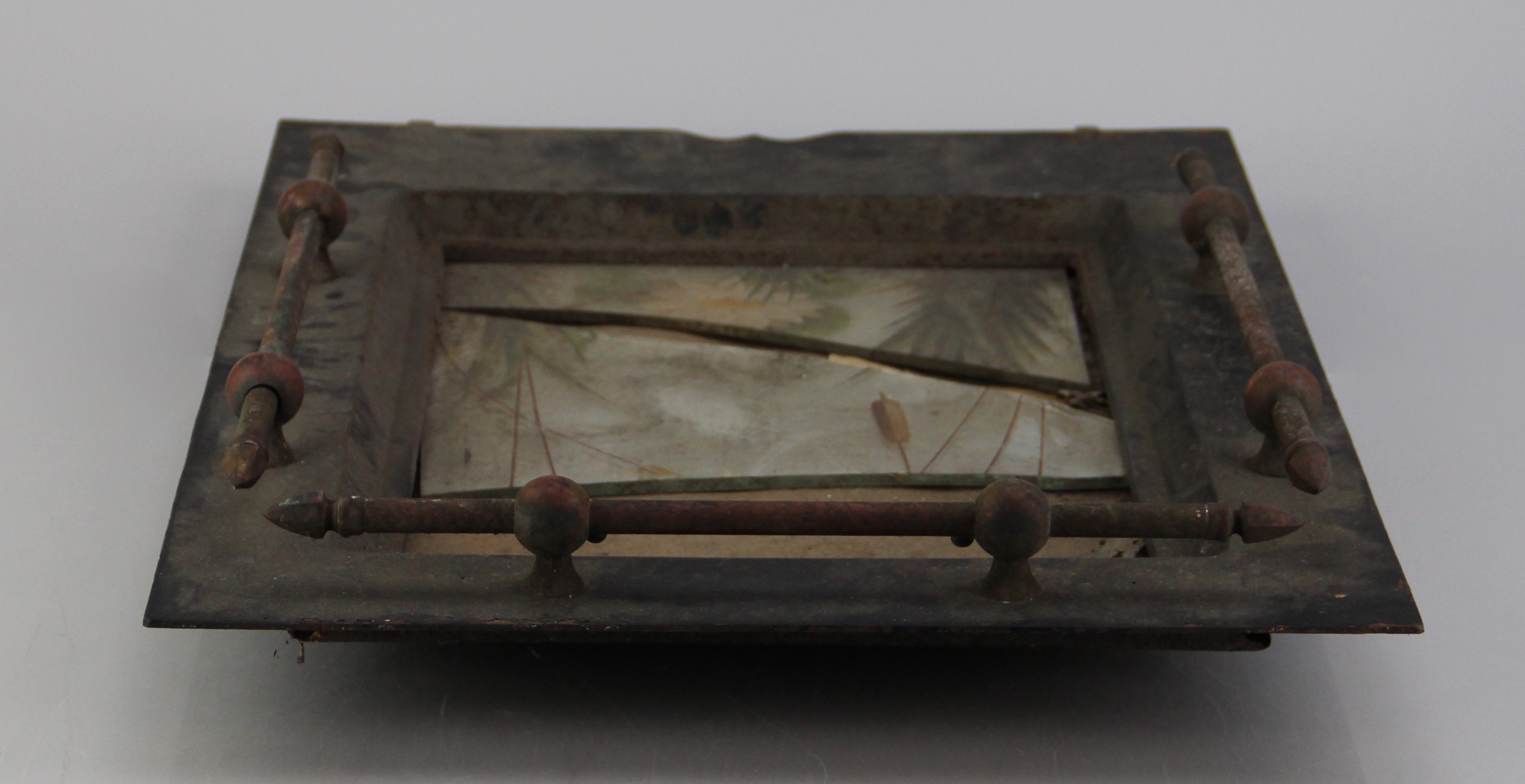 Antique Metal Fireplace Cover