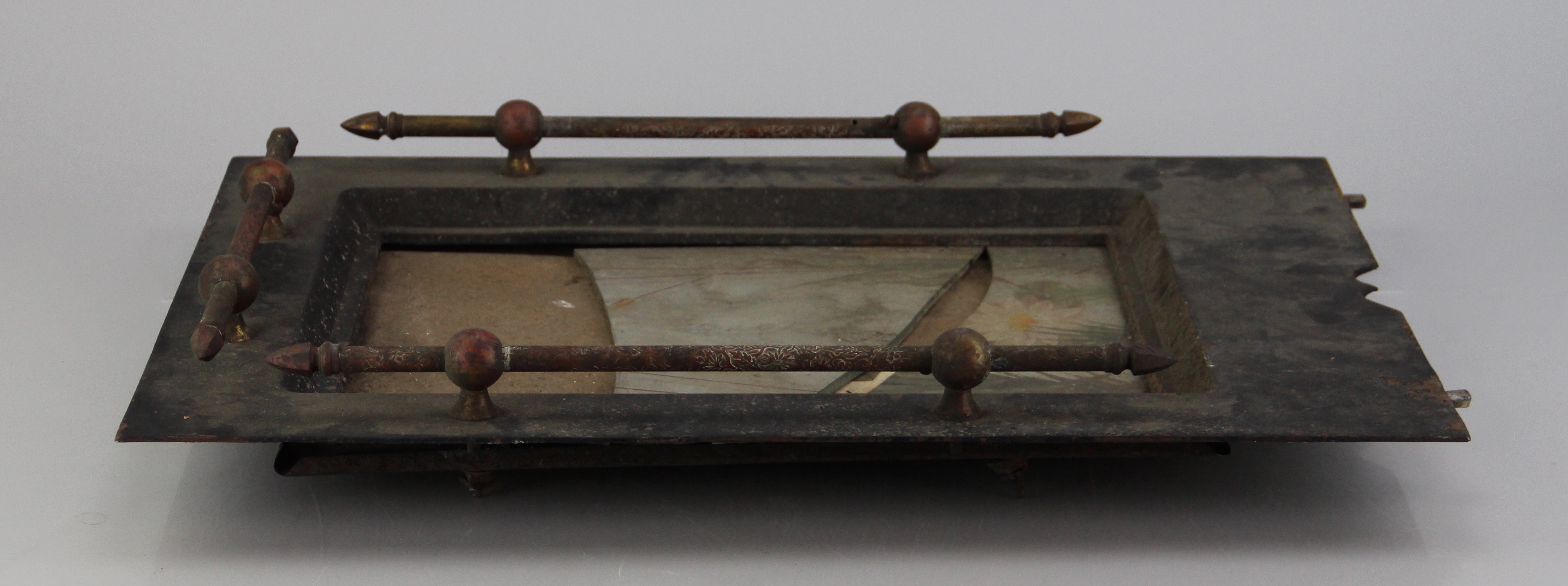 Antique Metal Fireplace Cover