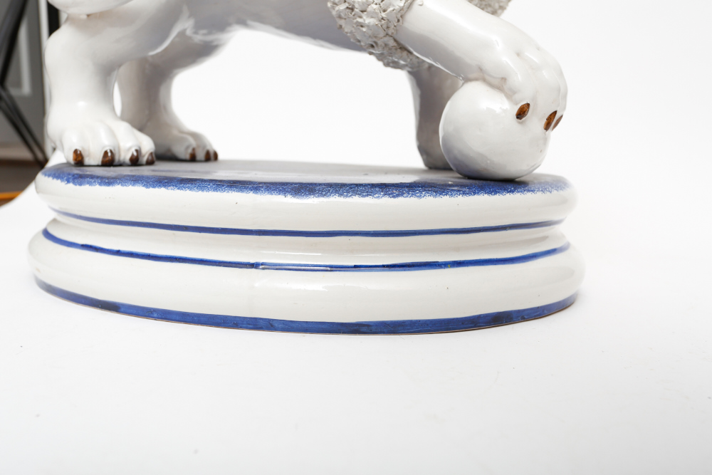 Monumental Staffordshire Style English Ironstone Lions