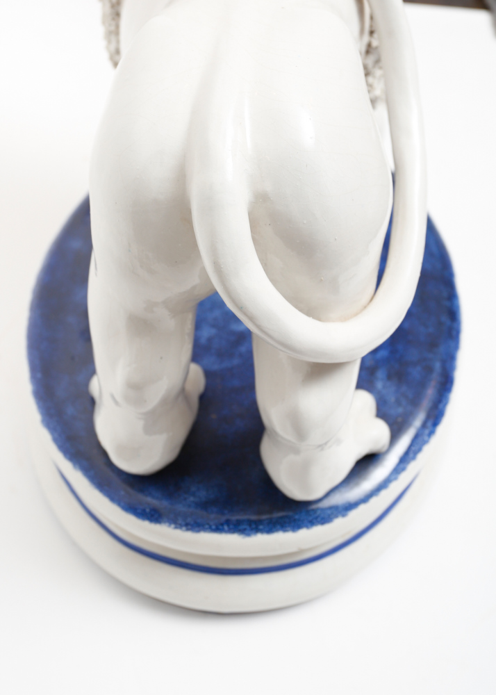 Monumental Staffordshire Style English Ironstone Lions