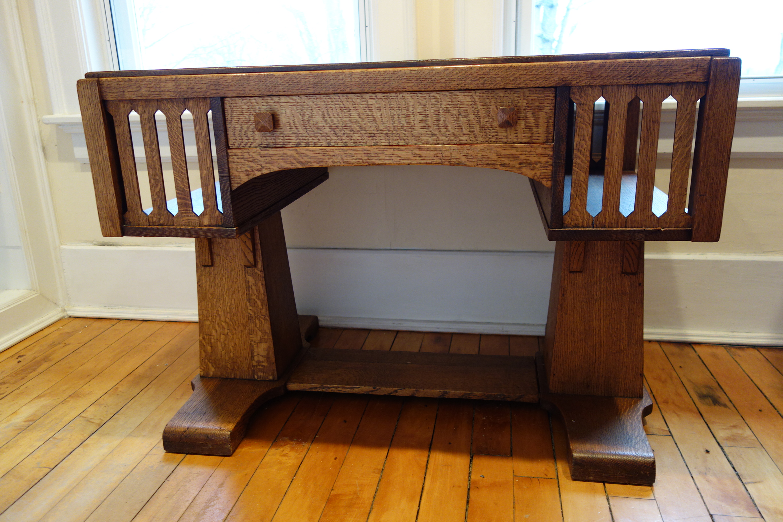 Vintage Mission Quarter Sawn Oak Desk