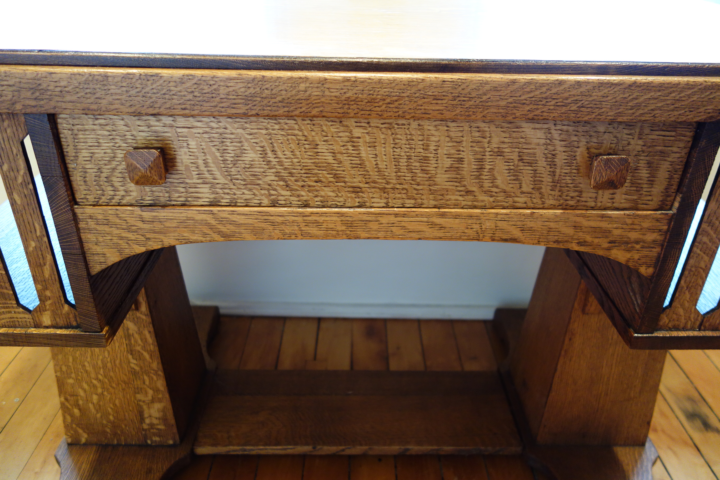 Vintage Mission Quarter Sawn Oak Desk