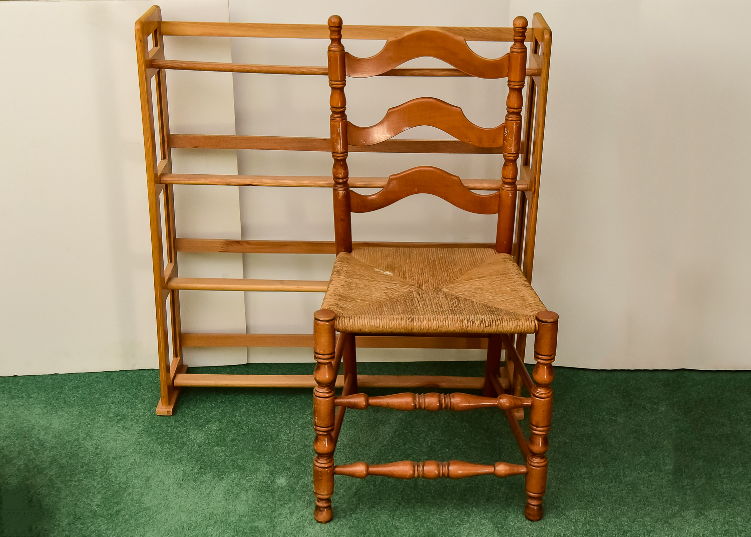 Country Chair and Shoe Rack