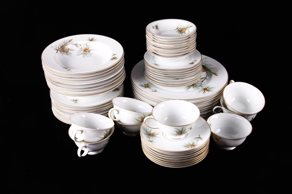 Vintage Rosenthal China Aida "Pine Needles" China Place Settings