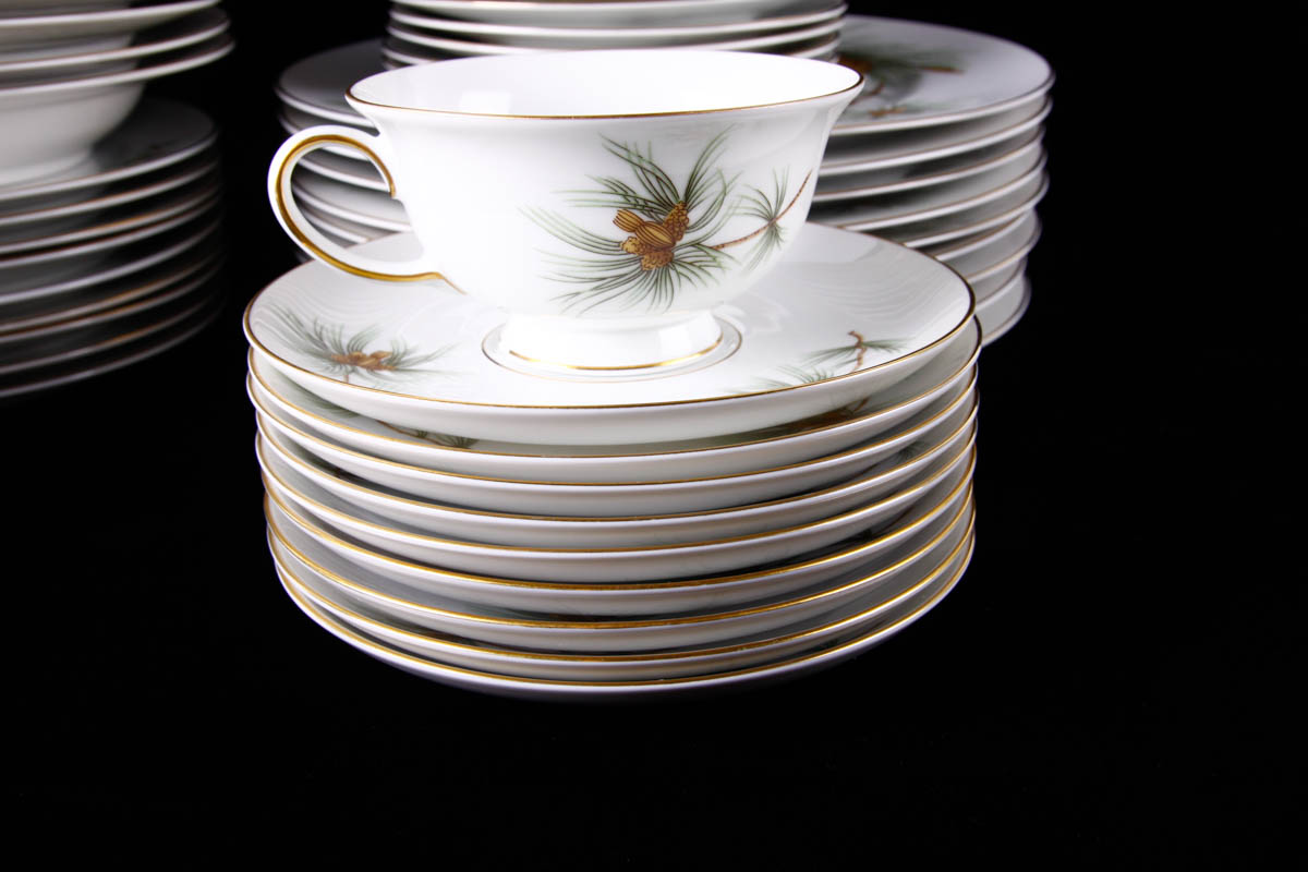 Vintage Rosenthal China Aida "Pine Needles" China Place Settings