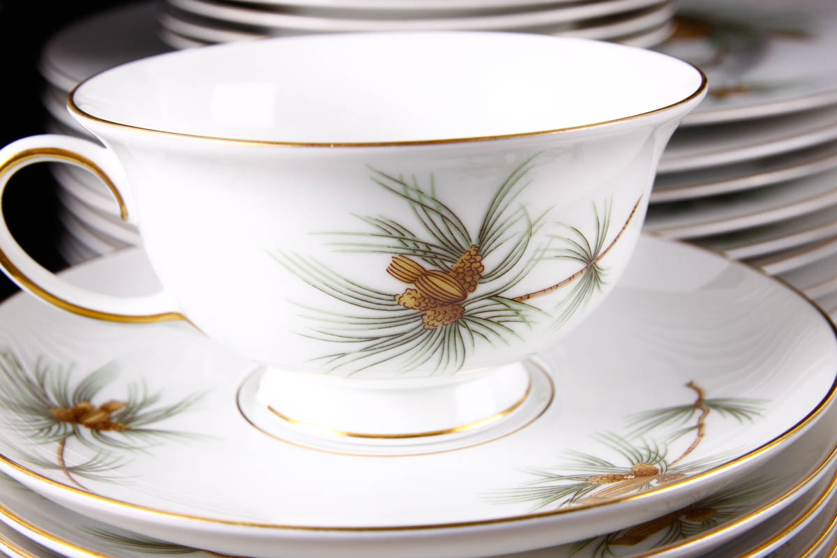 Vintage Rosenthal China Aida "Pine Needles" China Place Settings