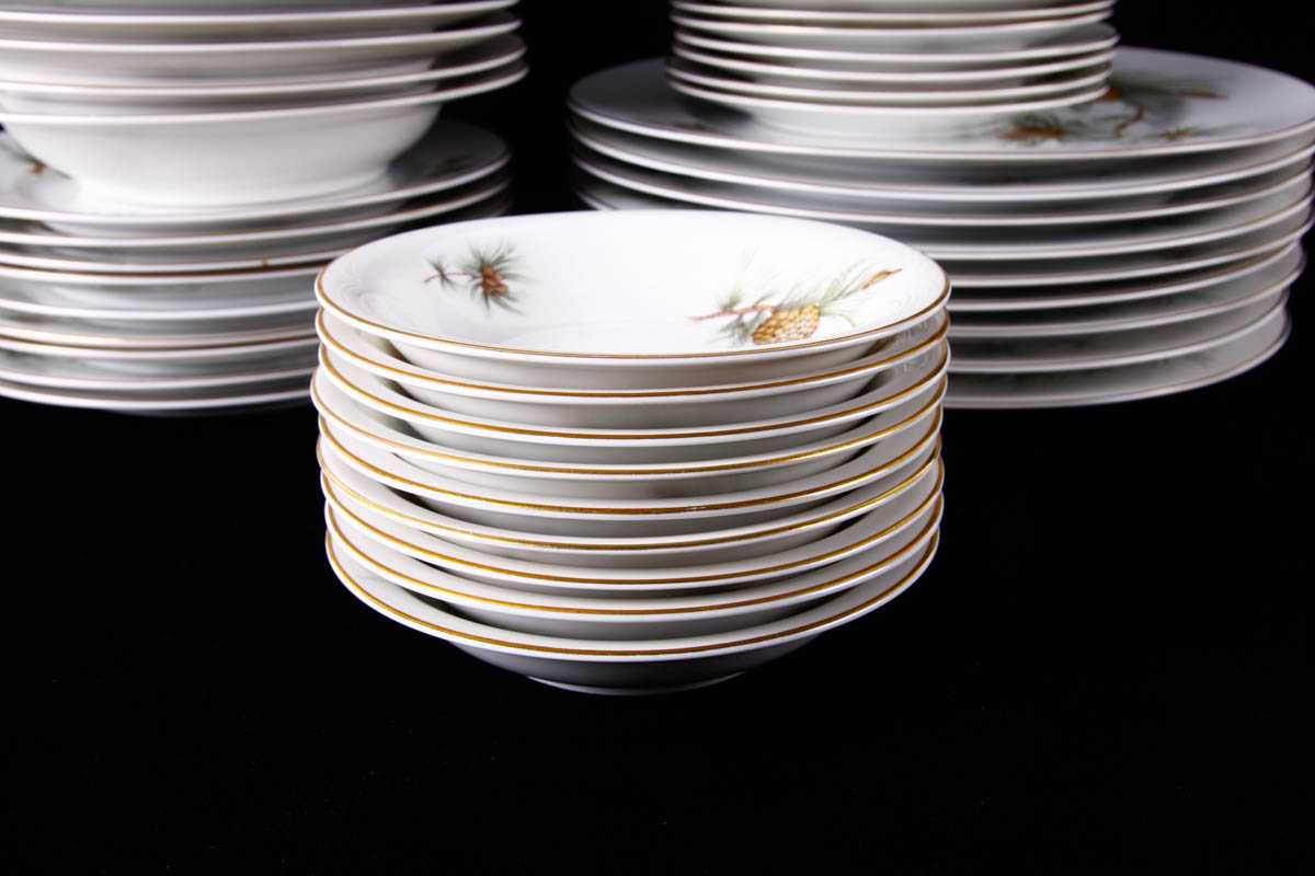 Vintage Rosenthal China Aida "Pine Needles" China Place Settings