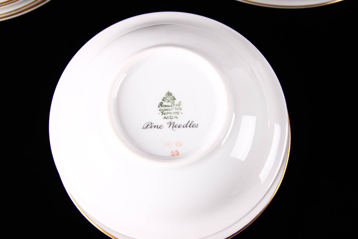 Vintage Rosenthal China Aida "Pine Needles" China Place Settings