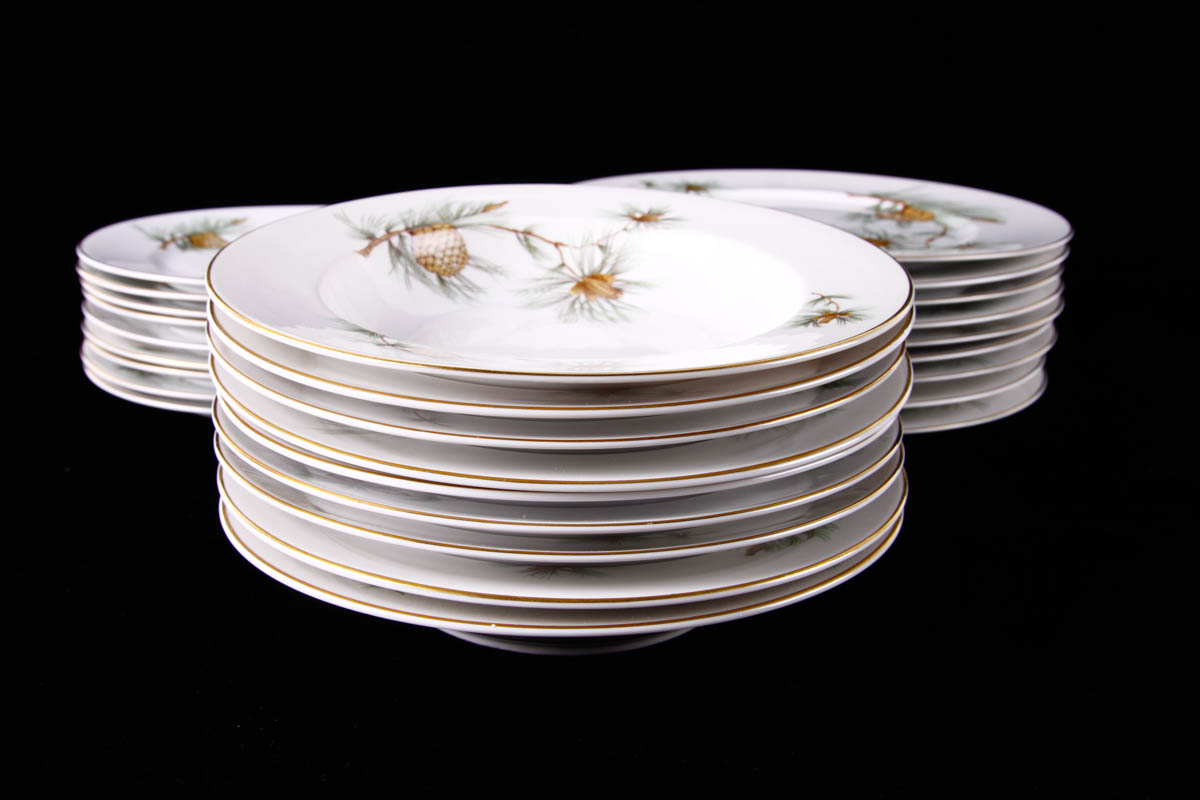 Vintage Rosenthal China Aida "Pine Needles" China Place Settings