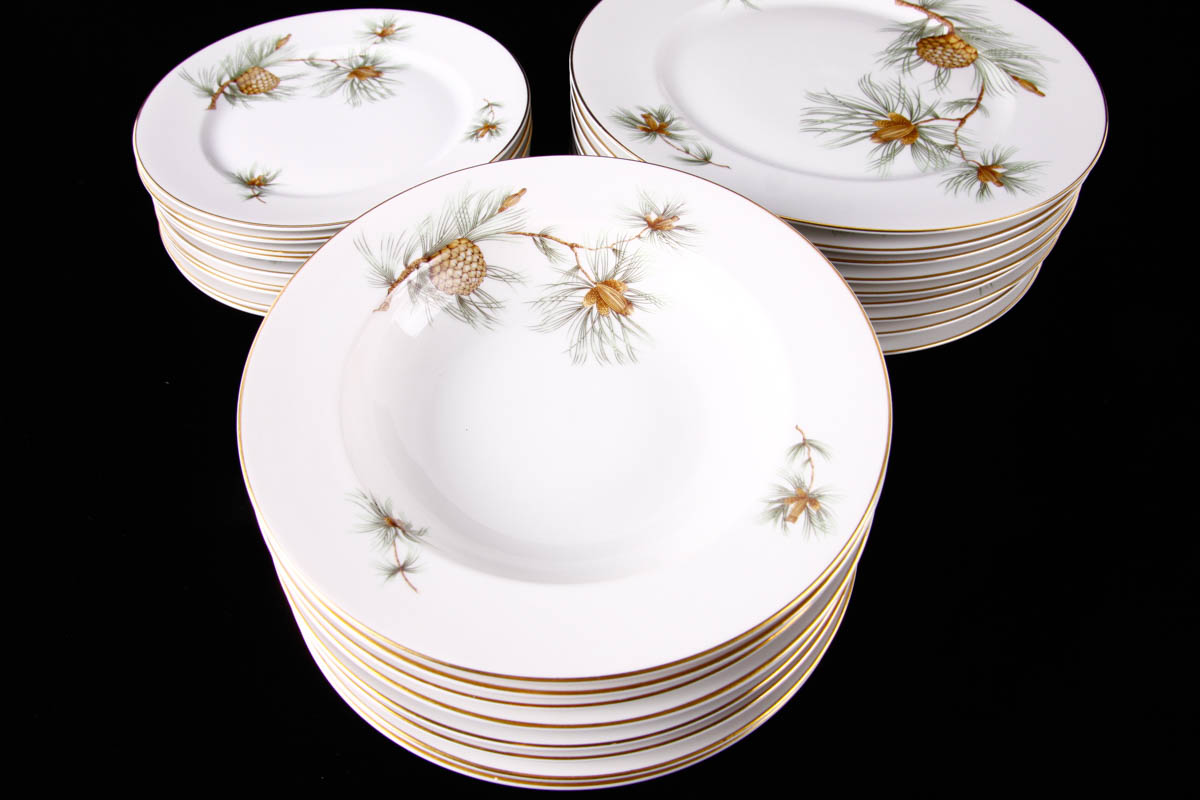 Vintage Rosenthal China Aida "Pine Needles" China Place Settings