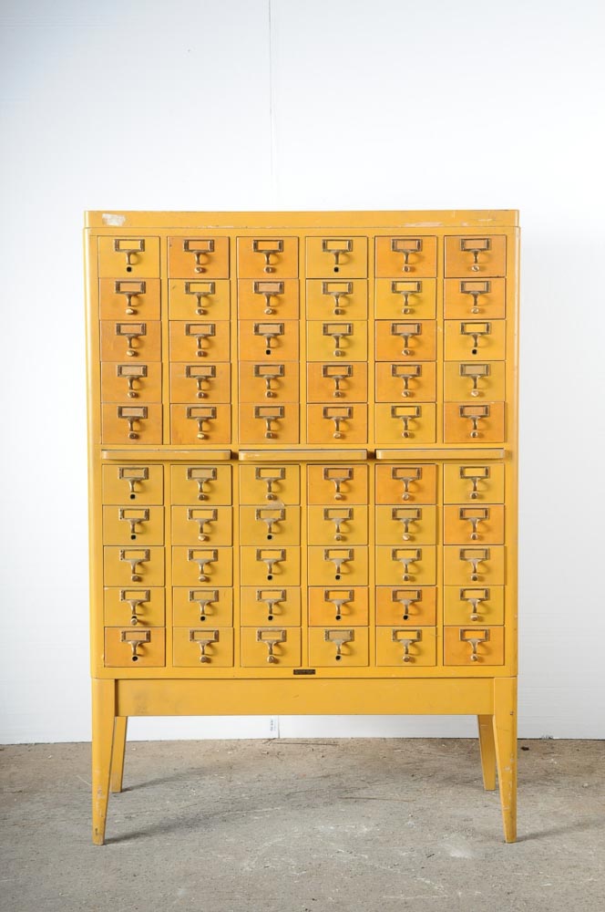 Vintage Gaylord Bros Library Card Catalog