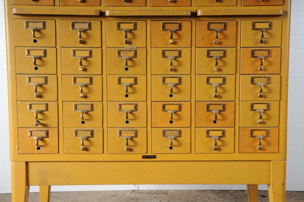 Vintage Gaylord Bros Library Card Catalog